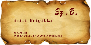 Szili Brigitta névjegykártya